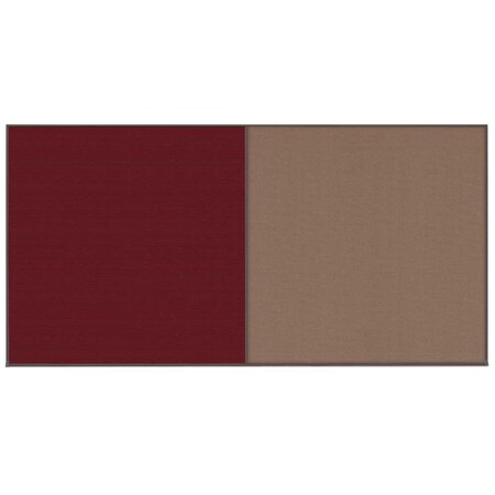 United Visual Products Enclosed Corkboard, 1 Door, 72"x36", 4" Fra, UV3411-SATIN-CLOUD UV3411-SATIN-CLOUD